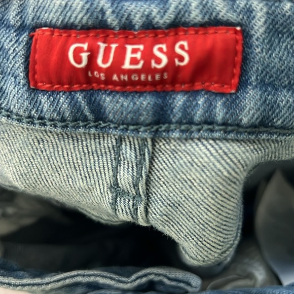 Guess Jeans Womens 29 Eco Mia Ultra High-Rise Logo Print Straight Retro Y2K - Picture 8 of 9